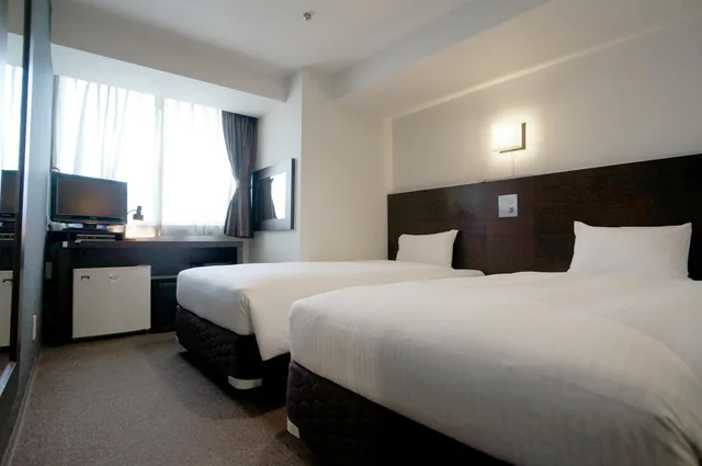 غرفة اقتصادية بسريرين منفصلين للمدخنين، Green Rich Hotel Kagoshima Tenmonkan 5/7