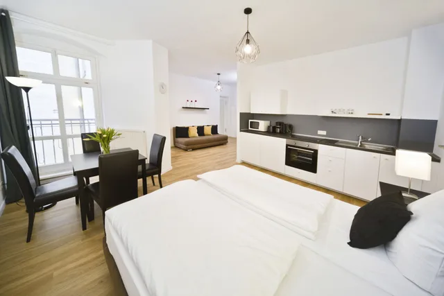 استوديو بسريرين منفصلين مع أريكة، Old Town Apartments Schonhauser Allee Berlin 6/10