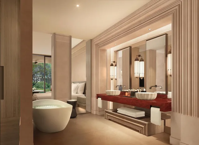 غرفة بسريرين منفصلين بإطلالة على المسبح بشرفة مع أريكة، THE BARAI HUA HIN - The Unbound Collection by Hyatt 4/5