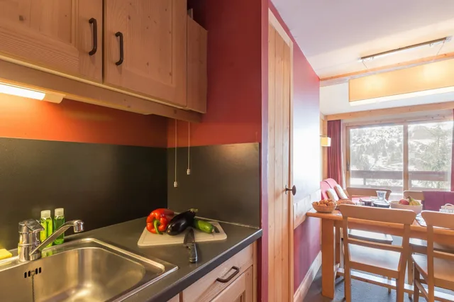 شقة بسريرين منفصلين بغرفة نوم واحدة مع أريكة، Residence Pierre Vacances Premium Les Crets 7/7