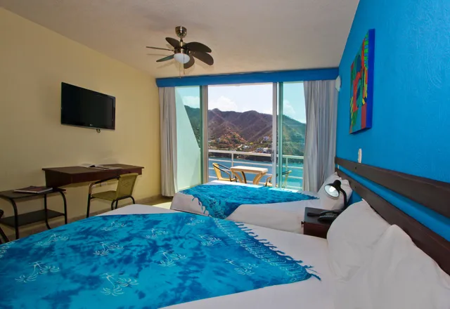 غرفة سوبيريور رباعية بإطلالة على البحر، Hotel Bahia Taganga 4/5