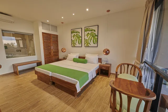 غرفة ديلوكس بسريرين منفصلين بإطلالة على الحديقة، Agnus Luxury Villa - Unawatuna 5/10