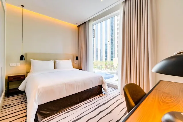 2 Bedrooms, Apartment, Double Bed, Partial Burj Khalifa View، Vida Residences Downtown 2/3