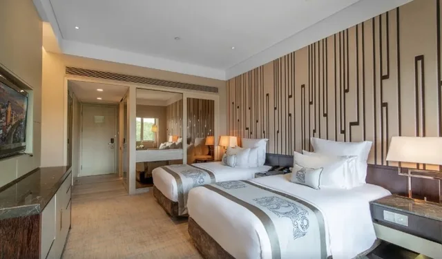 غرفة سوبيريور بسريرين منفصلين، Grand Pacific Hotel Ningbo 1/1