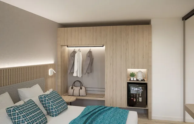 غرفة جونيور بسرير كينج وسرير فردي، Hotel Garni Venezia 5/10