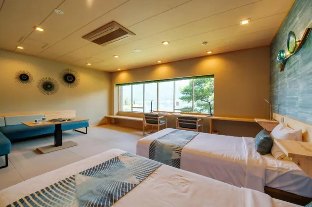 Renovated, Twin Beds, Lake View, 2 Sofa, Tatami, West Wing, Fuji Lake Hotel 1/6