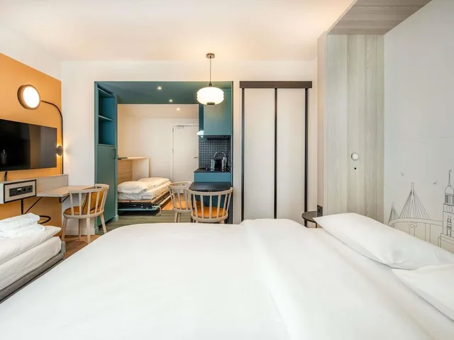 استوديو بسرير مزدوج وسريرين منفصلين، Aparthotel Adagio Access Rouen Centre Cathedrale 1/10