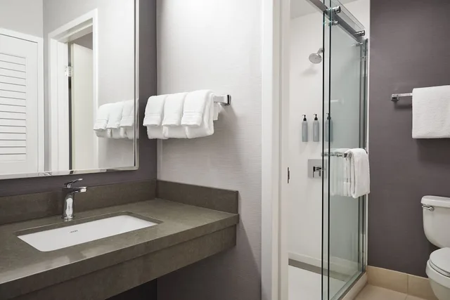 غرفة بسرير كينج مع أريكة، Courtyard By Marriott St. Louis Downtown West 3/3