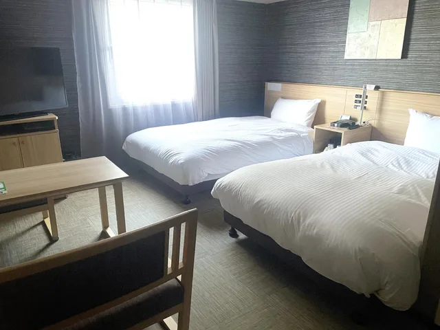 غرفة يابانية بسريرين منفصلين للمدخنين، Hotel Route Inn Sakurai Ekimae 1/1