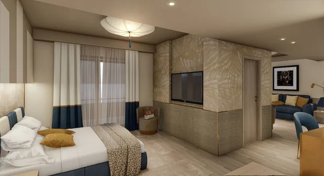 غرفة سوبيريور ثلاثية بسرير كينج مع أريكة، Hotel Domidea 1/1