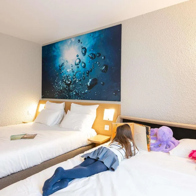 غرفة سوبيريور بسريرين منفصلين وسرير كوين، Novotel Grenoble Nord 2/10