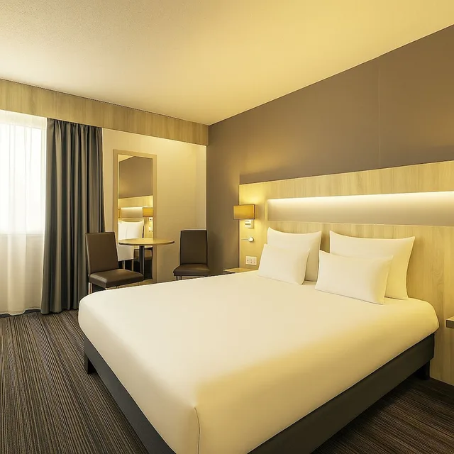 غرفة قياسية بسرير كوين بحوض استحمام، Best Western Marseille Aeroport 2/8