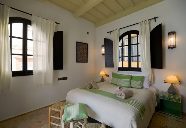 غرفة بسرير كوين بشرفة، Riad Dar Awil 4/6