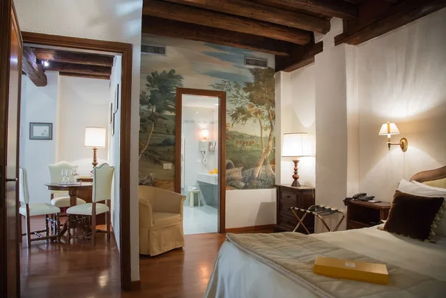 جناح بسريرين منفصلين بإطلالة على الحديقة، Villa Condulmer Hotel 1/2