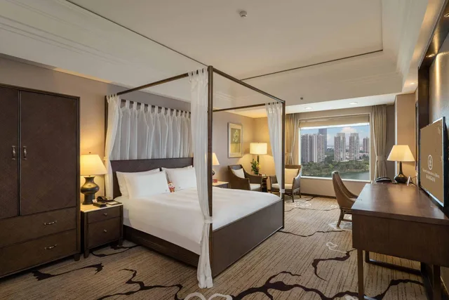 غرفة تنفيذية بسرير كوين بإطلالة على النهر، Kande International Hotel Huizhou 1/1