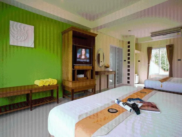 غرفة عائلية بسريرين مزدوجين بإطلالة على الحديقة، Para Resort Koh Chang 3/3