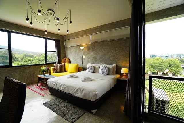 غرفة ديلوكس بسرير كوين بإطلالة على الجبل، Rumpai Loft Habitat 5/8