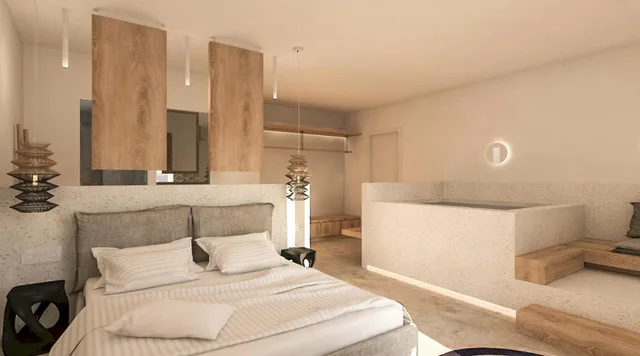 Superior, Double Bed, Sea View, Indoor Jetted Tub, Apiro Mykonos 2/10