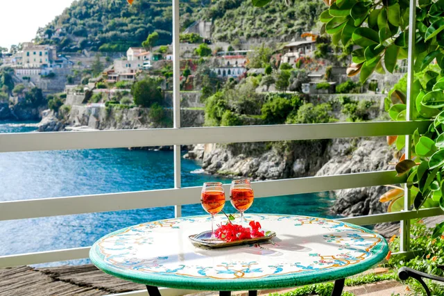 جناح استوديو جونيور بإطلالة على البحر بشرفة، Ravello Art Hotel Marmorata 3/10