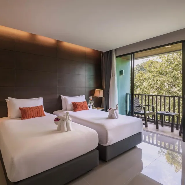 غرفة ديلوكس بسرير مزدوج أو سريرين منفصلين بإطلالة على الحديقة، Aree Tara Resort Krabi 10/10