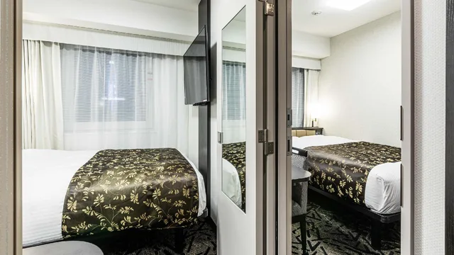 غرفة متصلة قياسية مفردة بسريرين منفصلين، APA Hotel Nanbaminami Ebisucho-Eki 1/1