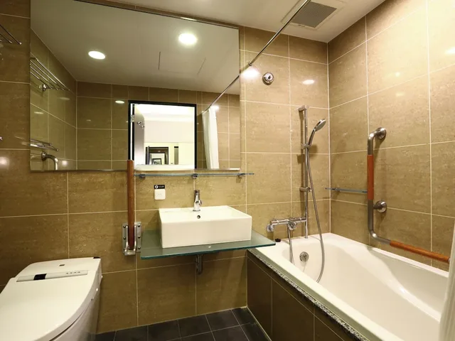 غرفة بسريرين منفصلين، Apa Hotel Shintomicho-Ekimae 3/3