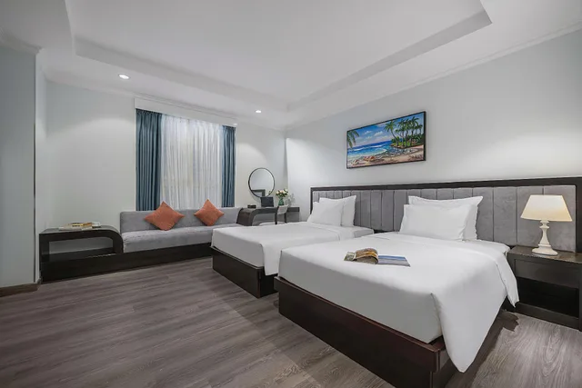 غرفة ديلوكس بسريرين مزدوجين، BlueSun Danang Beach Hotel 3/3