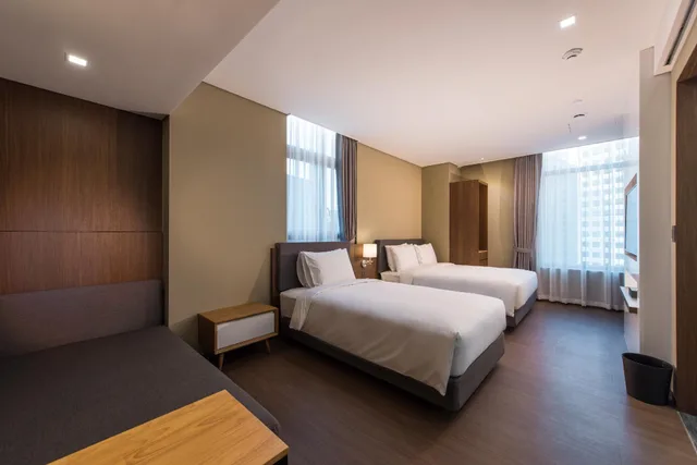 غرفة ديلوكس عائلية بسرير كوين وسرير فردي، Ena Suite Hotel Namdaemun 1/1