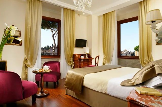 غرفة ديلوكس بسرير مزدوج أو سريرين منفصلين بإطلالة، Forum Hotel Rome 6/10