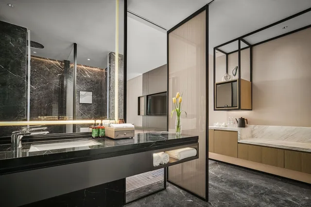 غرفة بريميوم بسريرين مزدوجين، Crowne Plaza Shaoxing Binhai New Area by IHG 4/4