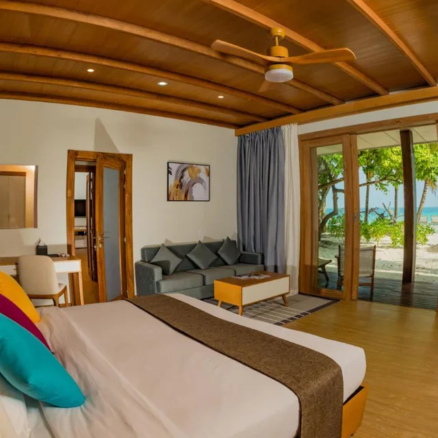 2 BEDROOM FAMILY BEACH VILLA - Transfer Excluded، Fiyavalhu Resort Maldives - All Inclusive 3/5