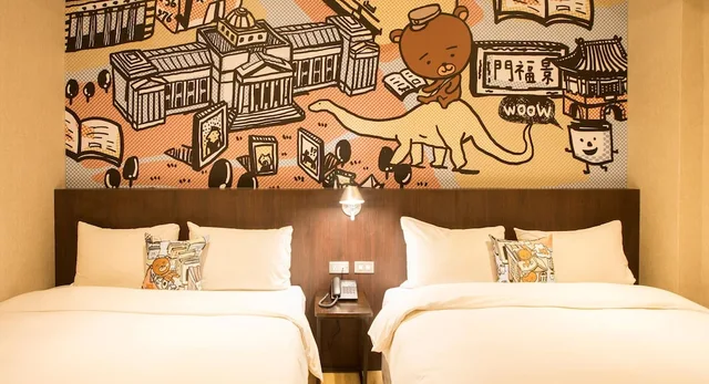 Comfort, Quadruple, 2 Double Beds, No Window، Just Live Inn Taipei Station 5/6