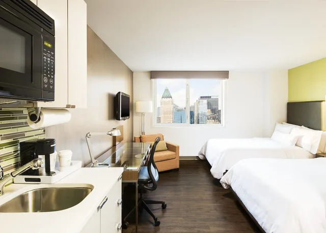 Deluxe, King Bed, City View, Element New York Times Square West Hotel 5/10