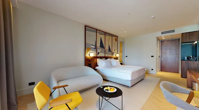 غرفة كلوب بسرير كينج بإطلالة على البحر بشرفة، Dukley Hotel Resort 5/10