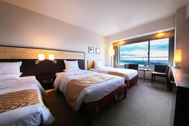 غرفة ثلاثية بإطلالة على البحر، Seaside Hotel Maiko Villa Kobe 1/4