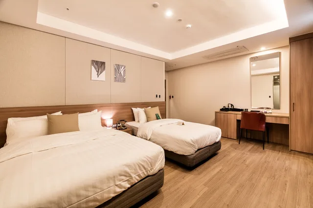 Deluxe, 1 Double and 1 Single Bed, WD HOTEL 1/2