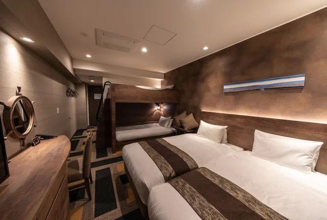 غرفة عائلية بسريرين منفصلين، Hotel Torifito Otaru Canal 1/2