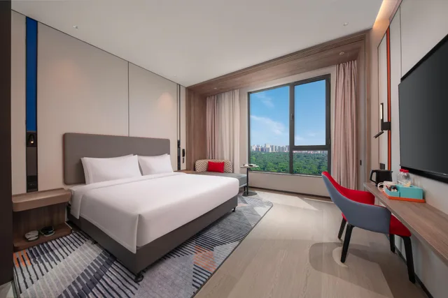 غرفة بسرير كينج بإطلالة على المدينة، Holiday Inn Express Beijing Mentougou 3/5