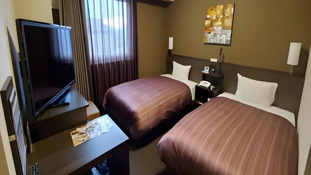 غرفة كومفورت بسريرين منفصلين في طابق مرتفع، Hotel Route-Inn Hita Ekimae 2/2