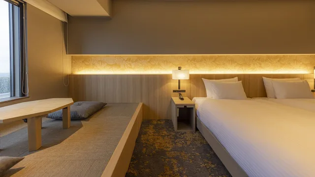 Space, Deluxe, Single, Twin Beds, Tatami، The Blossom Kumamoto 3/3