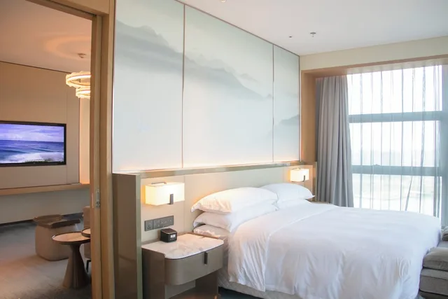 جناح بريميير بسرير كينج بإطلالة على البحيرة بغرفة نوم واحدة، Four Points by Sheraton Wuhan, Jiangxia 4/8