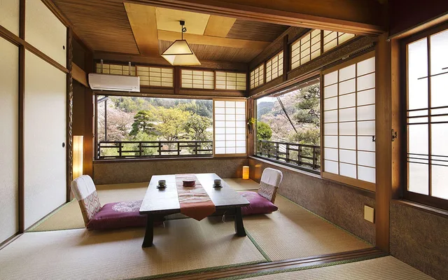 غرفة تقليدية بسريرين منفصلين بحمام مشترك، Amami Onsen Nanten-En 1/1