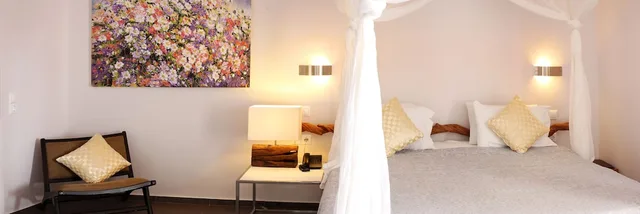 جناح بسرير مزدوج وسريرين منفصلين بإطلالة على البحر بغرفتي نوم، Pantokrator Hotel 2/7