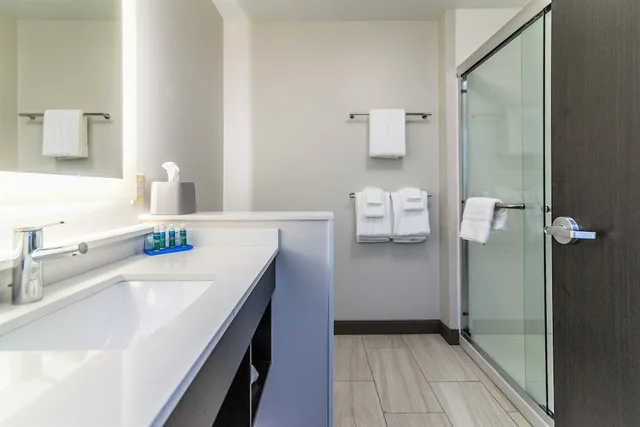غرفة قياسية بسرير كينج مع أريكة، Holiday Inn Express Suites Allen Park 4/4