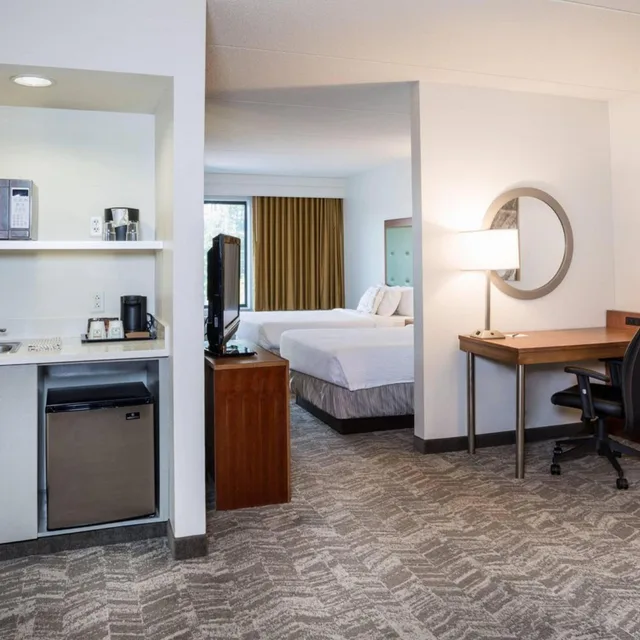 جناح بسريرين كوين بغرفة نوم واحدة مع سرير سحّاب إضافي مع أريكة، Springhill Suites by Marriott Hampton Coliseum 2/3