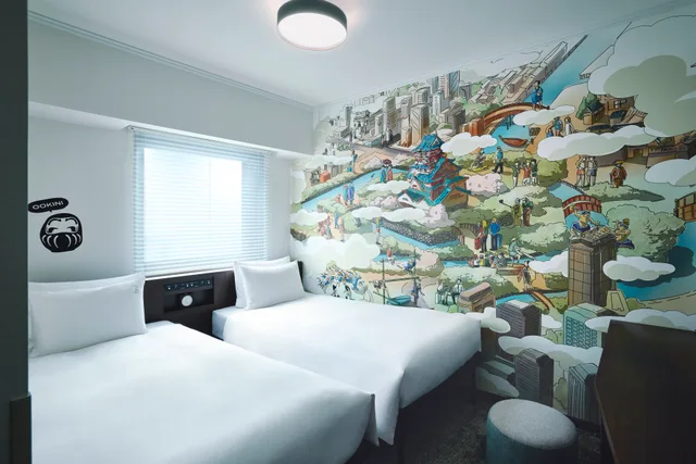 غرفة قياسية بسريرين منفصلين في طابق مرتفع، Garner Osaka Honmachi Station, an IHG Hotel 1/1