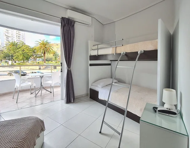 1 Bedroom, Family, Quadruple, 1 Queen and 1 Bunk Bed, Park View, Balcony, Hotel Joan 3/4