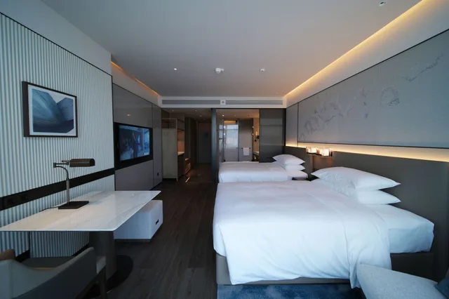 غرفة كلوب بسريرين مزدوجين بإطلالة على المدينة، Shaoxing Marriott Hotel Shangyu 2/5