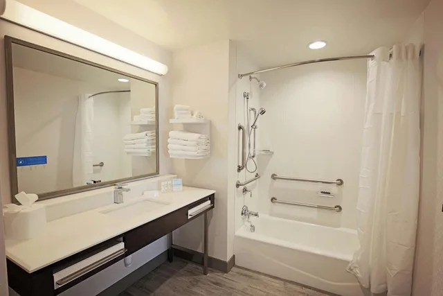 غرفة بسريرين كوين بحوض استحمام لذوي الإعاقة، Hampton Inn & Suites Asheville Biltmore Area, NC 3/3