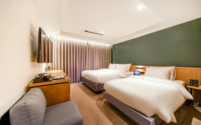 غرفة ديلوكس بسريرين منفصلين، Haeundae Thevan Hotel 1/1